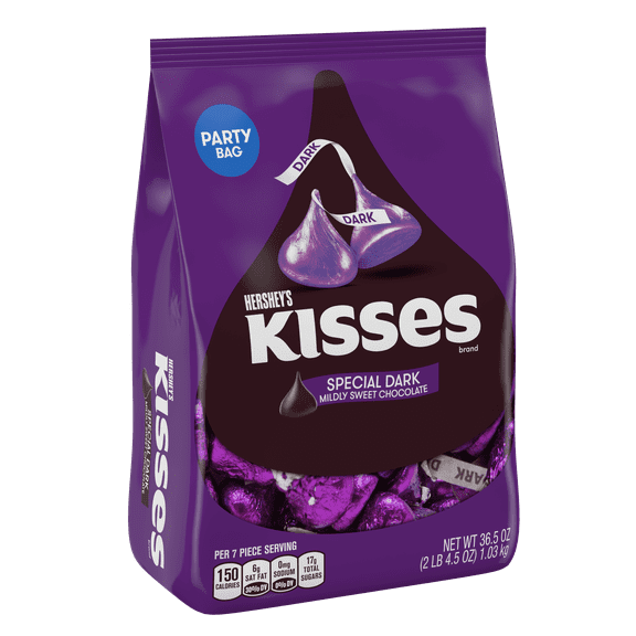 Hershey's Kisses Special Dark Mildly Sweet Chocolate Candy, 38.4 Oz.