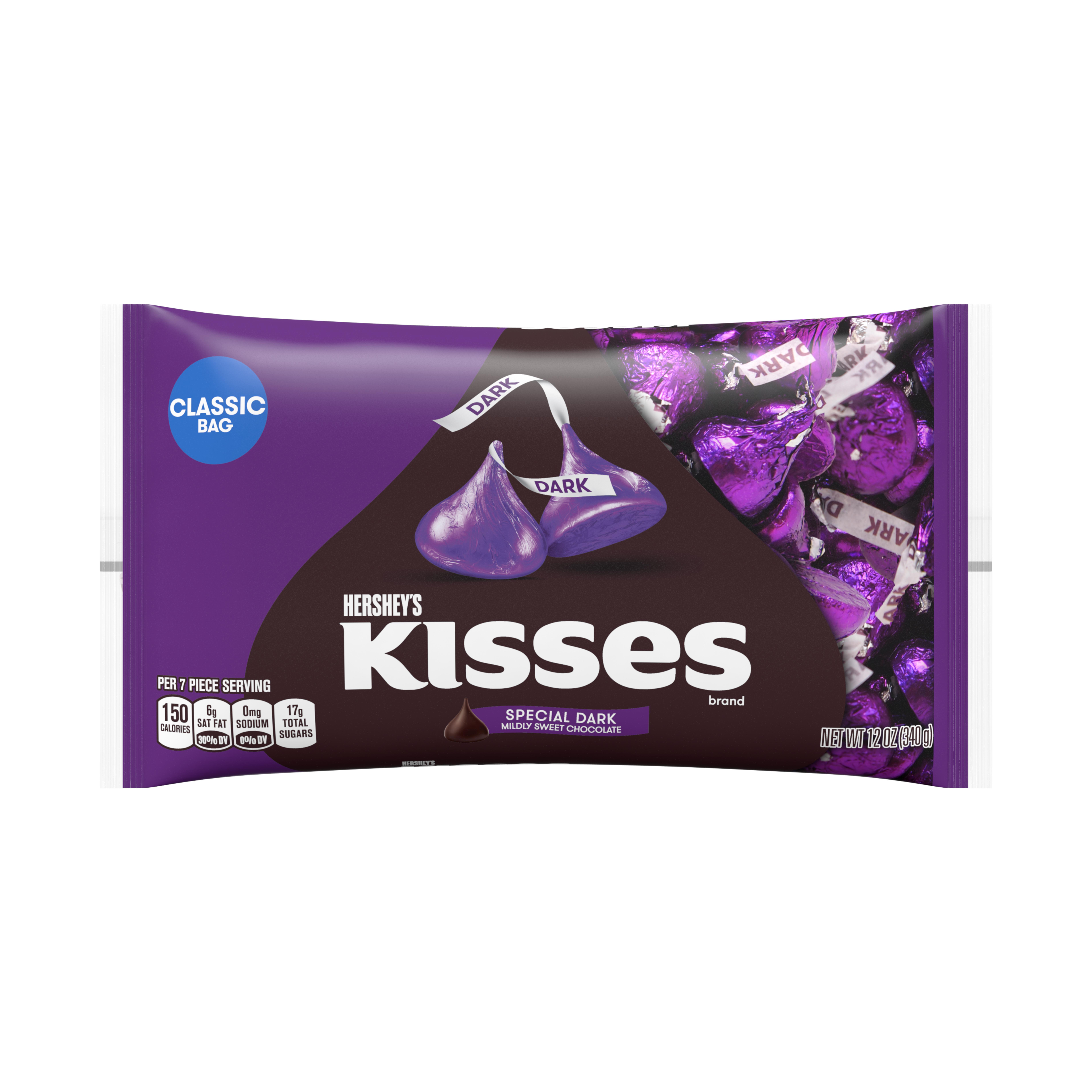 Hershey's Kisses Special Dark Mildly Sweet Chocolates, 12 Oz. - image 1 of 5