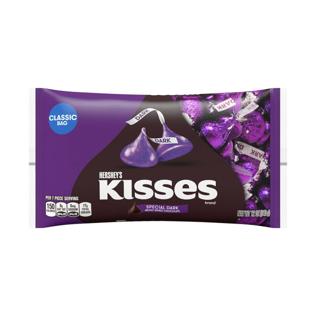 Hershey's Kisses Special Dark Mildly Sweet Chocolates, 12 Oz.