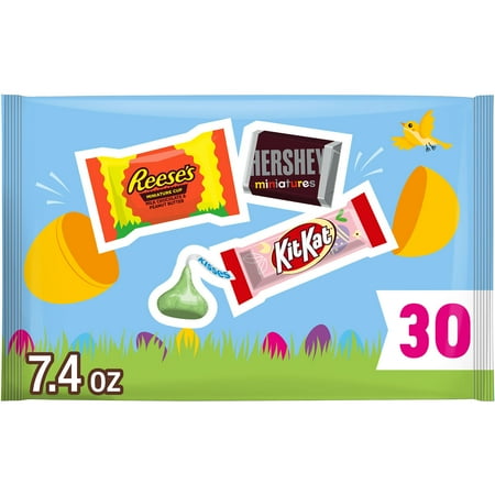 Hershey`s, Kit Kat® and Reese`s Assorted Chocolate, Easter Candy Bag, 7.4 oz (30 Pieces)