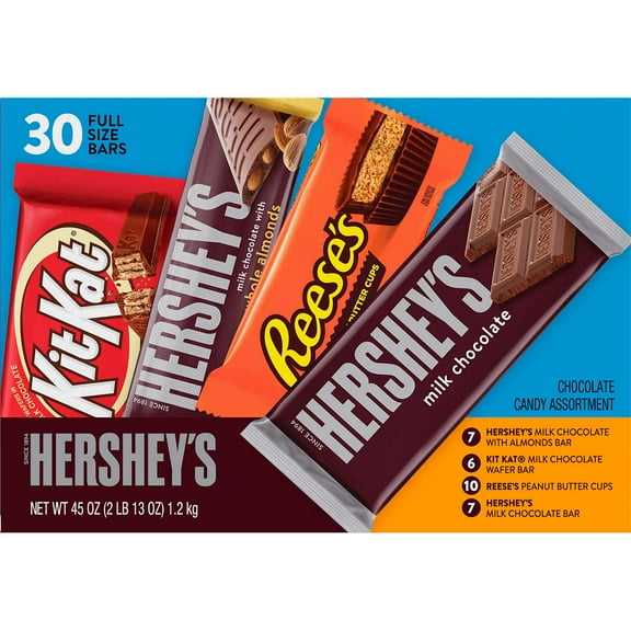 Hershey's, Kit Kat, Reese's Chocolate Bars, Variety Pack, 30 ct