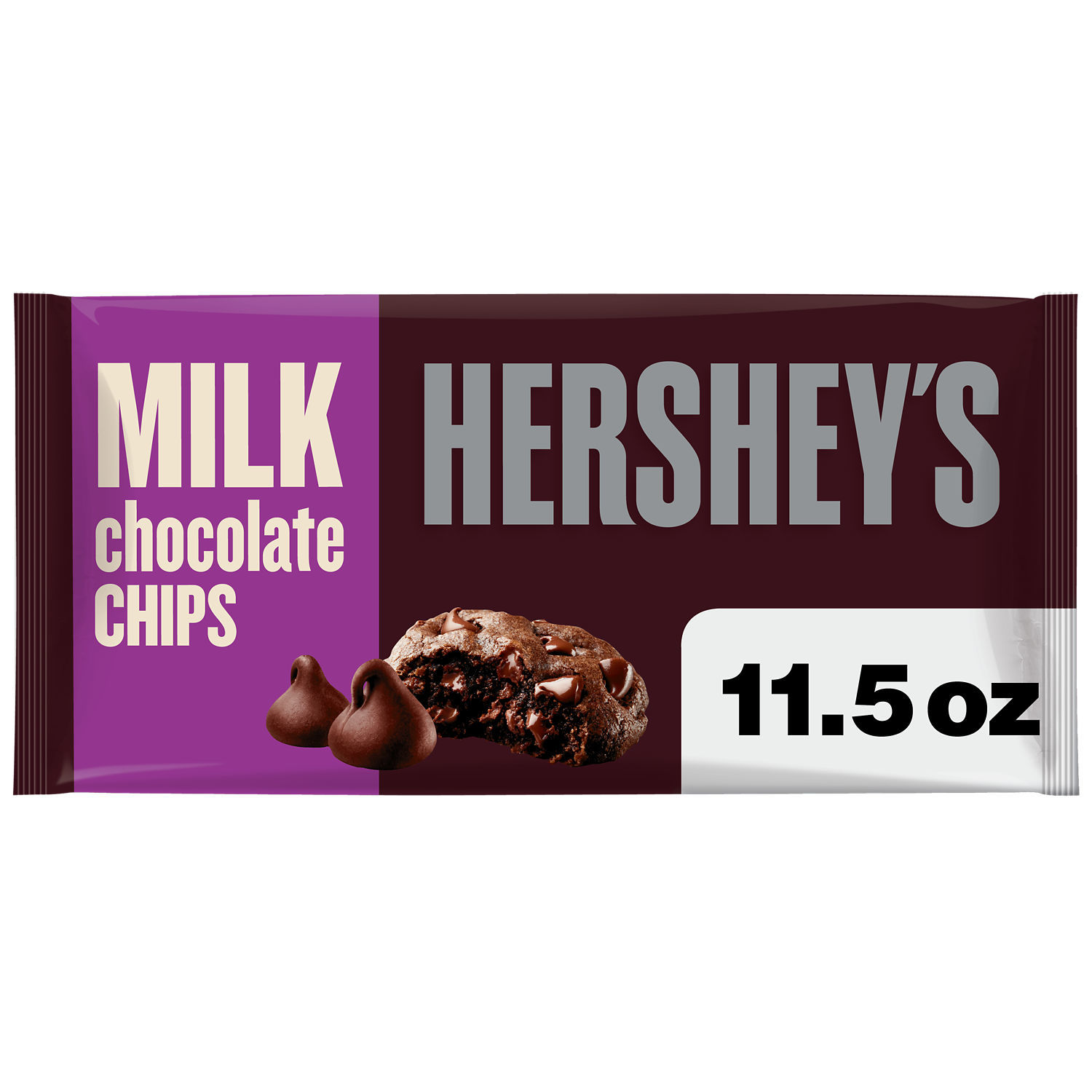 Hershey's Milk Chocolate Baking Chips, Bag 11.5 oz - image 1 of 9