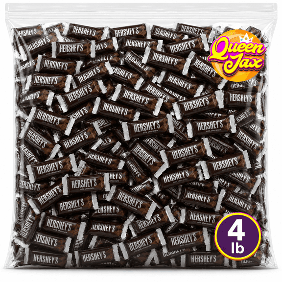 Hershey's Milk Chocolate Bars, 4 LB Bulk, Individually Wrapped, Snack Size