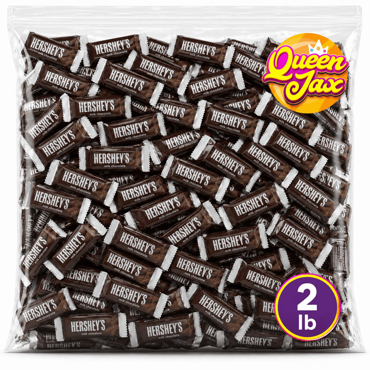 Hershey's Milk Chocolate Bars, Individually Wrapped Snack Size Chocolate Candy, Original Hershey Bars, Bulk Pack Of 2 Pounds