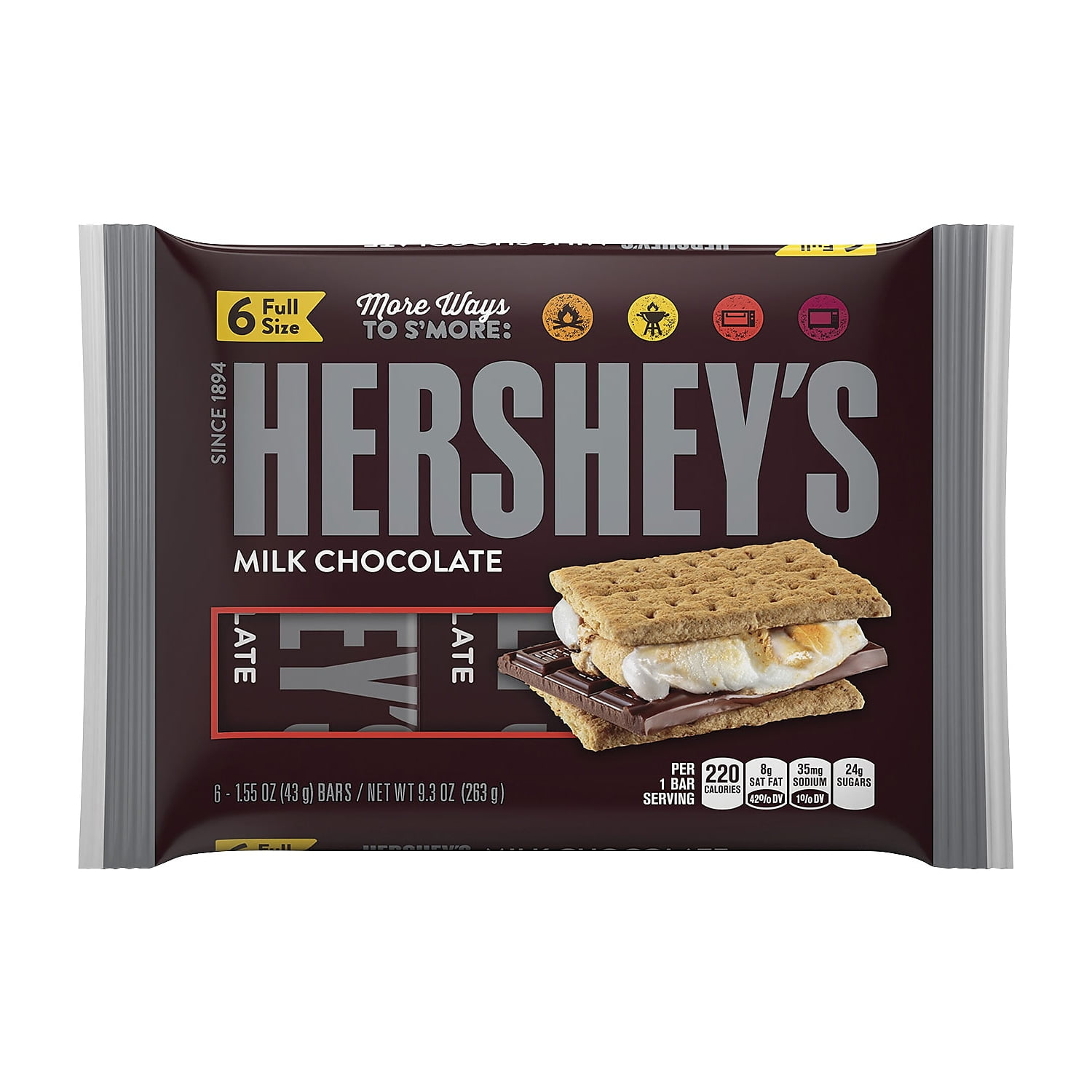 Hershey's Milk Chocolate Candy Bar 1.55 oz. 2/Pack (246-01029)