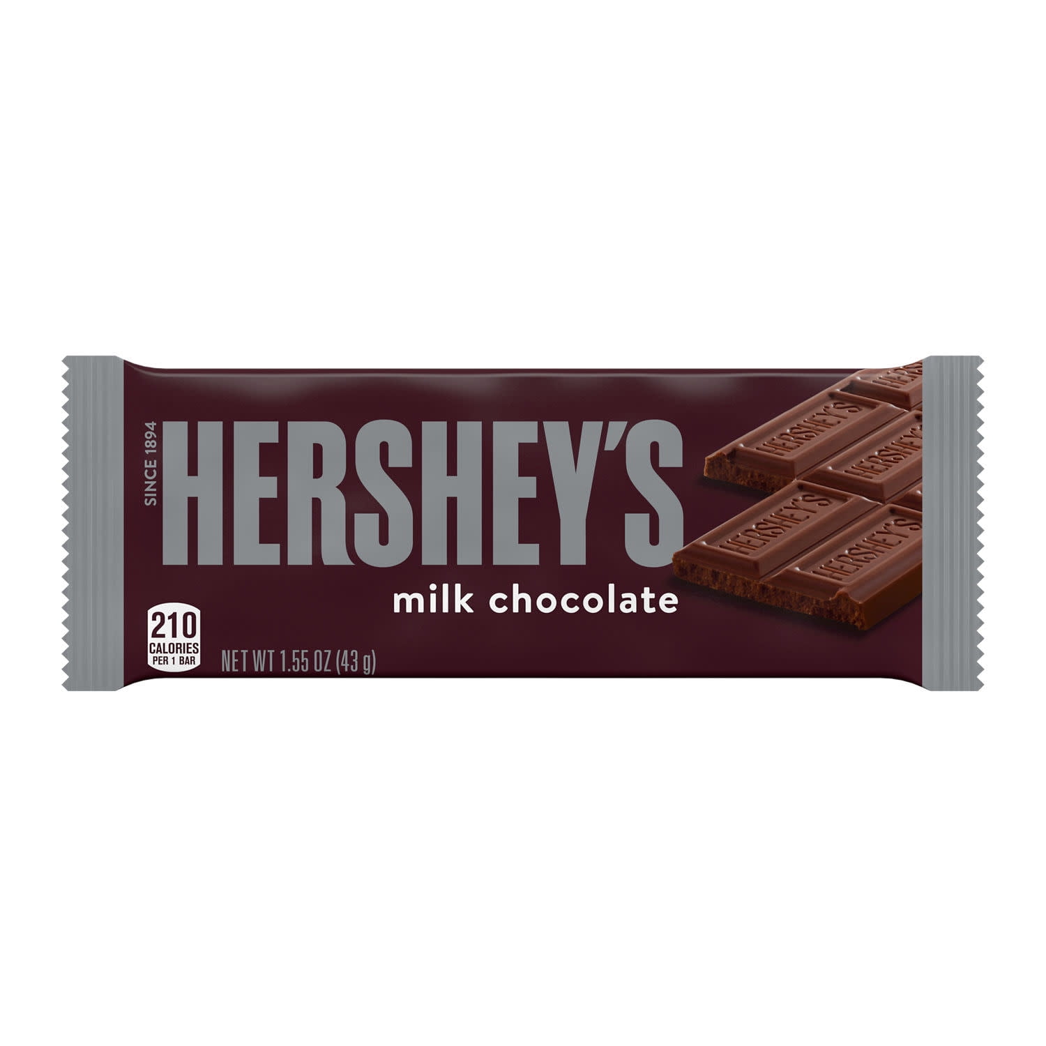 Hershey's Milk Chocolate Candy, Bar 1.55 oz