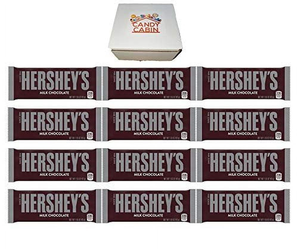 Hershey's Milk Chocolate Candy Bars, Bulk Candy, 1.55-Oz. Bars By CANDY CABIN 12 Count