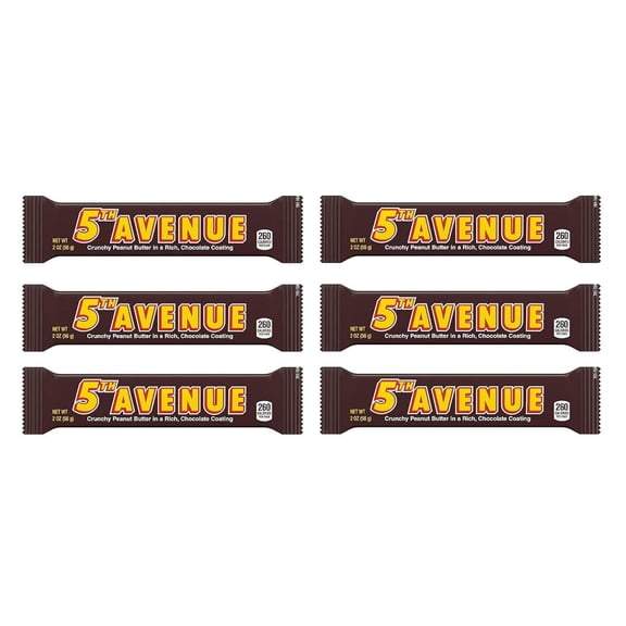 5th Avenue 1.55-Oz. Bars Gift Packaged By CANDY CABIN 6-Count