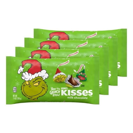 Hershey's Milk Chocolate Grinch Kisses 7.4 oz. Bag