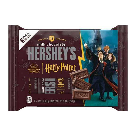 Hershey's Milk Chocolate Harry Potterâ„¢ Halloween Candy, Bars 1.55 oz, 6 Count