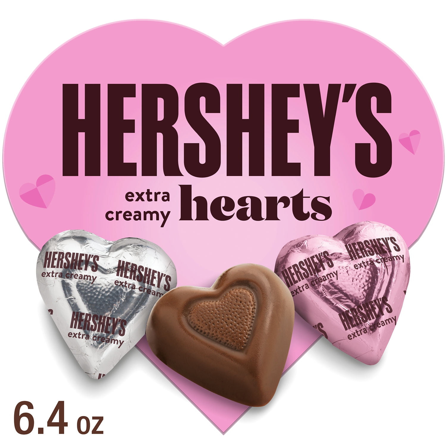 Hershey's Milk Chocolate Hearts Valentine's Candy, Gift Box 6.4 oz
