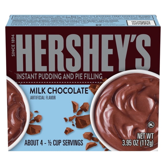 Hershey's Milk Chocolate Instant Pudding and Pie Filling, 3.95 oz Box