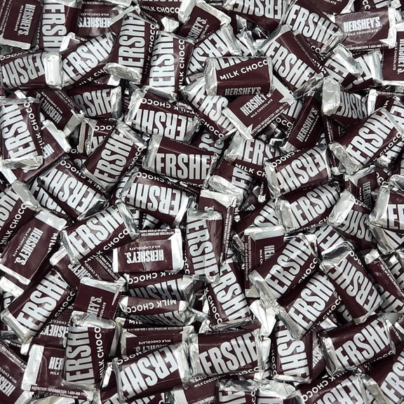 Hershey's Milk Chocolate Miniature Candy Bars - Individually Wrapped - Bulk Pack 4 Pound