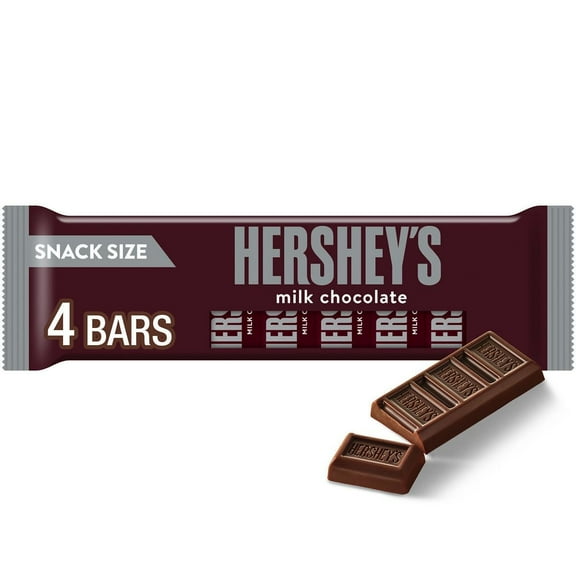 Hershey's Milk Chocolate Snack Size Bars - 1.8oz/4pk - Pack of 2