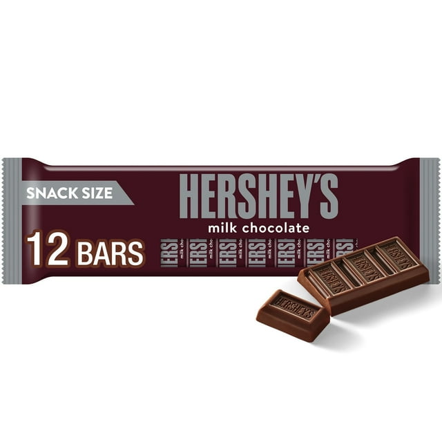 Hershey's Milk Chocolate Snack Size Candy, Bars (1PACK)