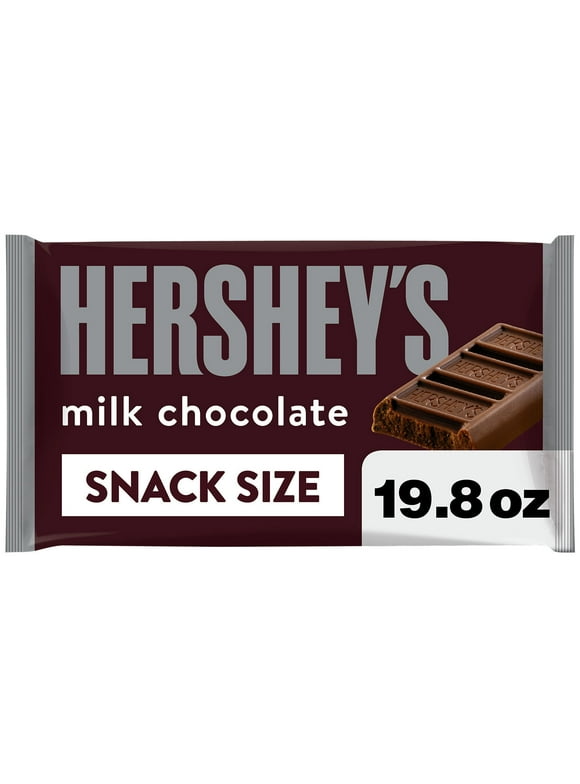 Hershey's Milk Chocolate Snack Size Candy, Jumbo Bag 19.8 oz