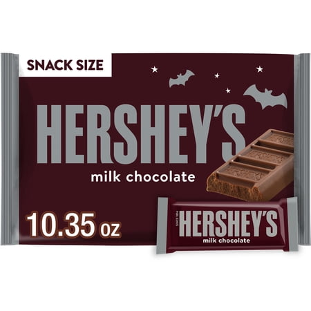 HERSHEY'S Milk Chocolate Snack Size, Halloween Candy Bag, 10.35 oz