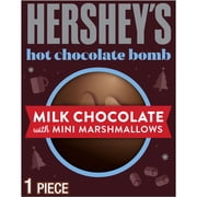 Hershey's Milk Chocolate with Mini Marshmallows Christmas Hot Chocolate Bomb Stocking Stuffers for Kids, Gift Box 1.25 oz