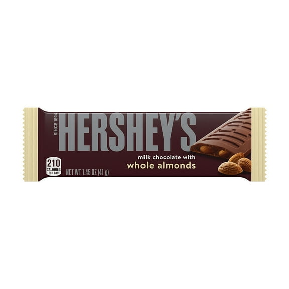 Hershey's Milk Chocolate with Whole Almonds Candy Bar 1.45 oz. 36/Box (HEC24100)