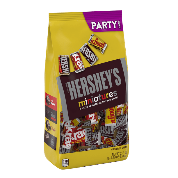 Hershey's Miniatures Assorted Chocolate Candy Party Pack 35.9 oz ...