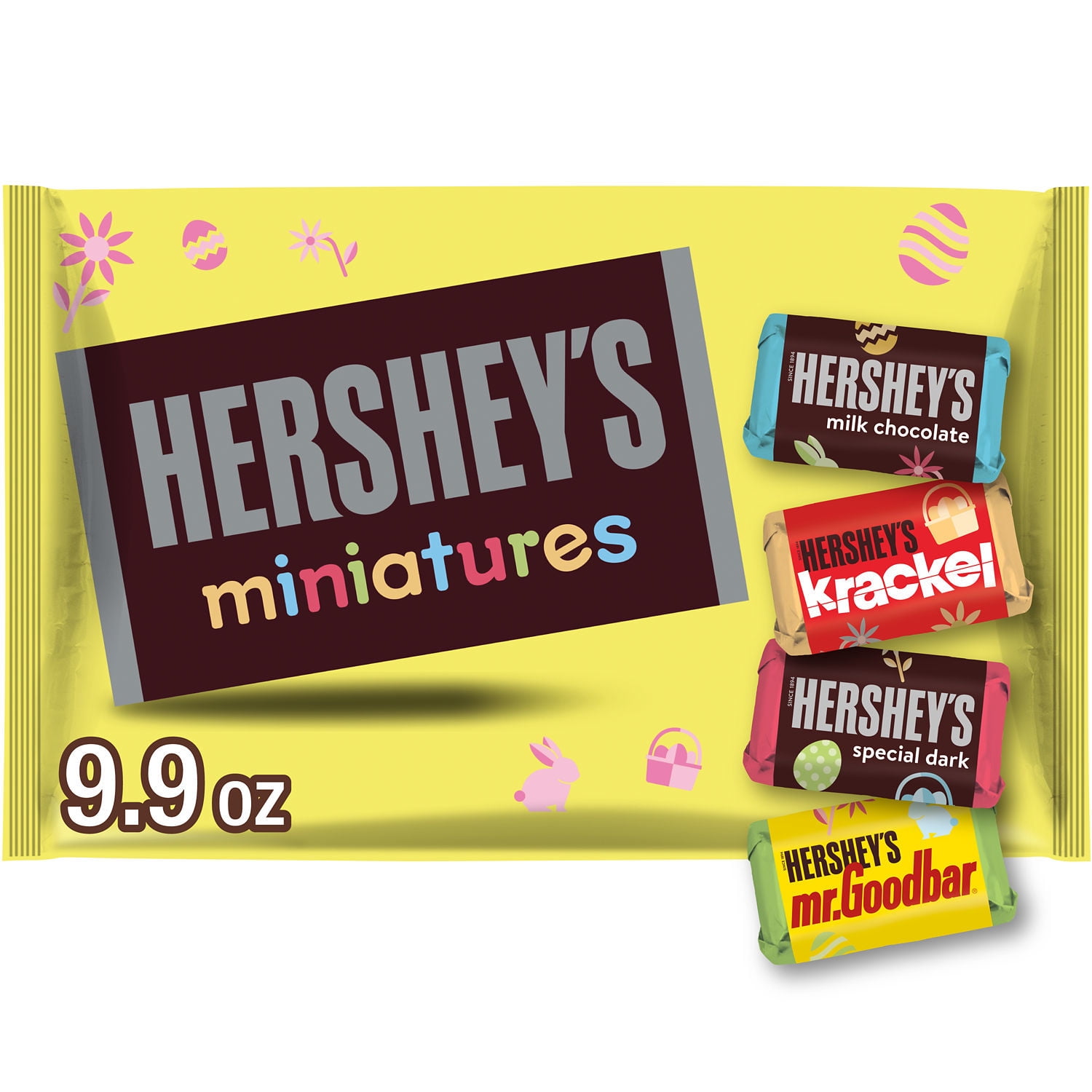 Hershey's Bulk Miniatures Assorted Milk and Dark Chocolate Easter Candy ...