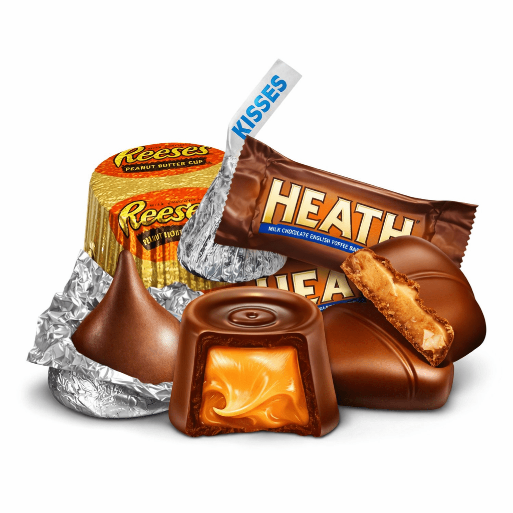 Hershey's Miniatures Chocolate - Kisses, Reese's, Heath & Rolo - 25 lb