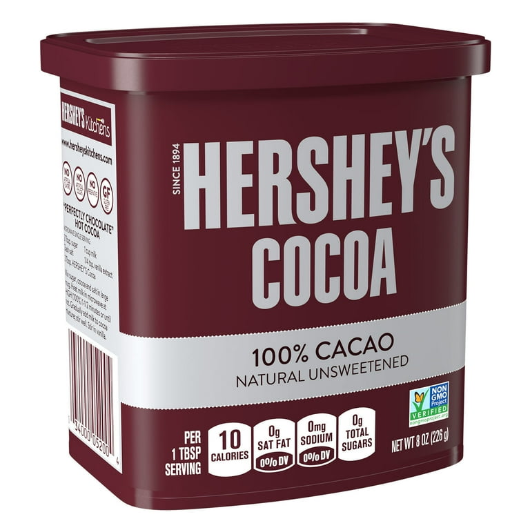 Hershey s Natural Unsweetened Cocoa Powder Can 8 oz Walmart