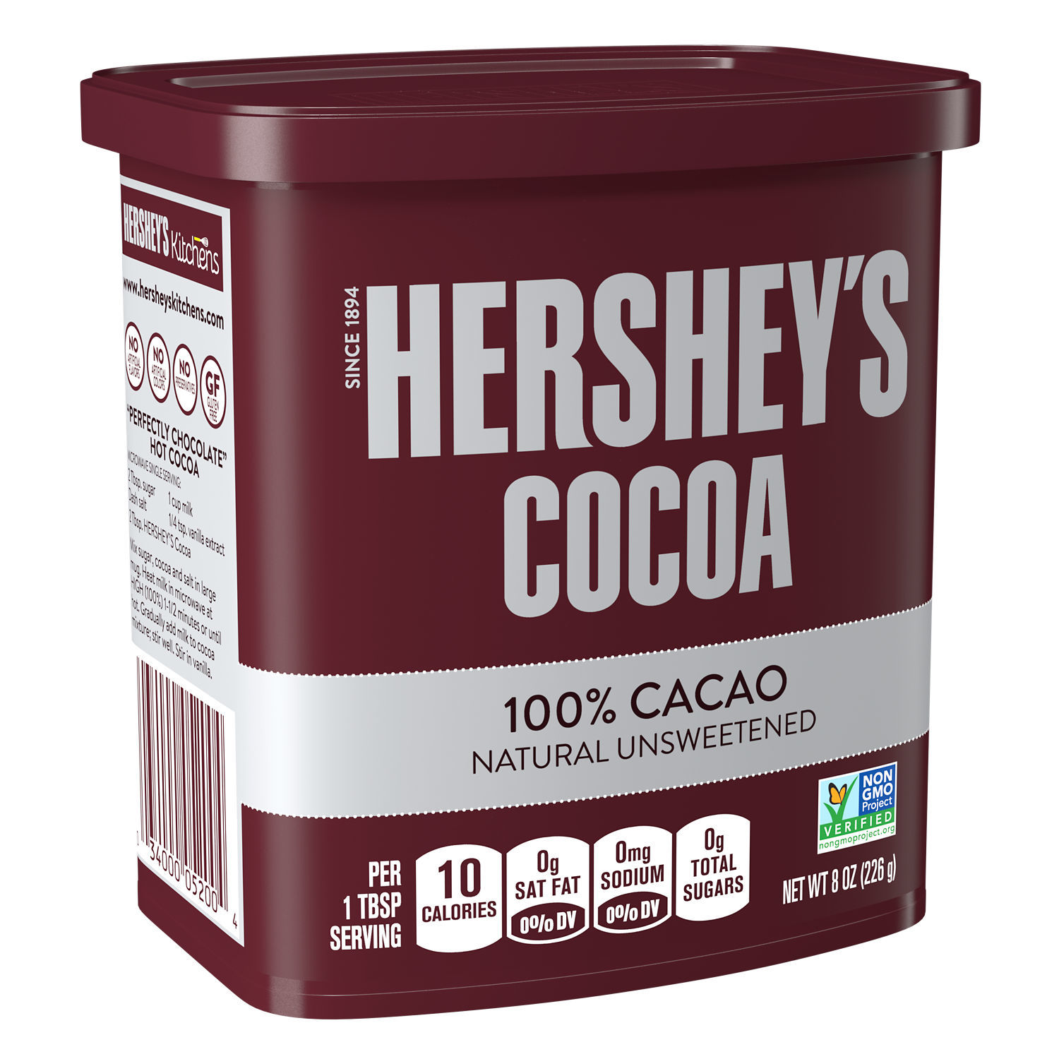 Hershey's Natural Unsweetened Cocoa Powder, Can 8 oz - image 1 of 8
