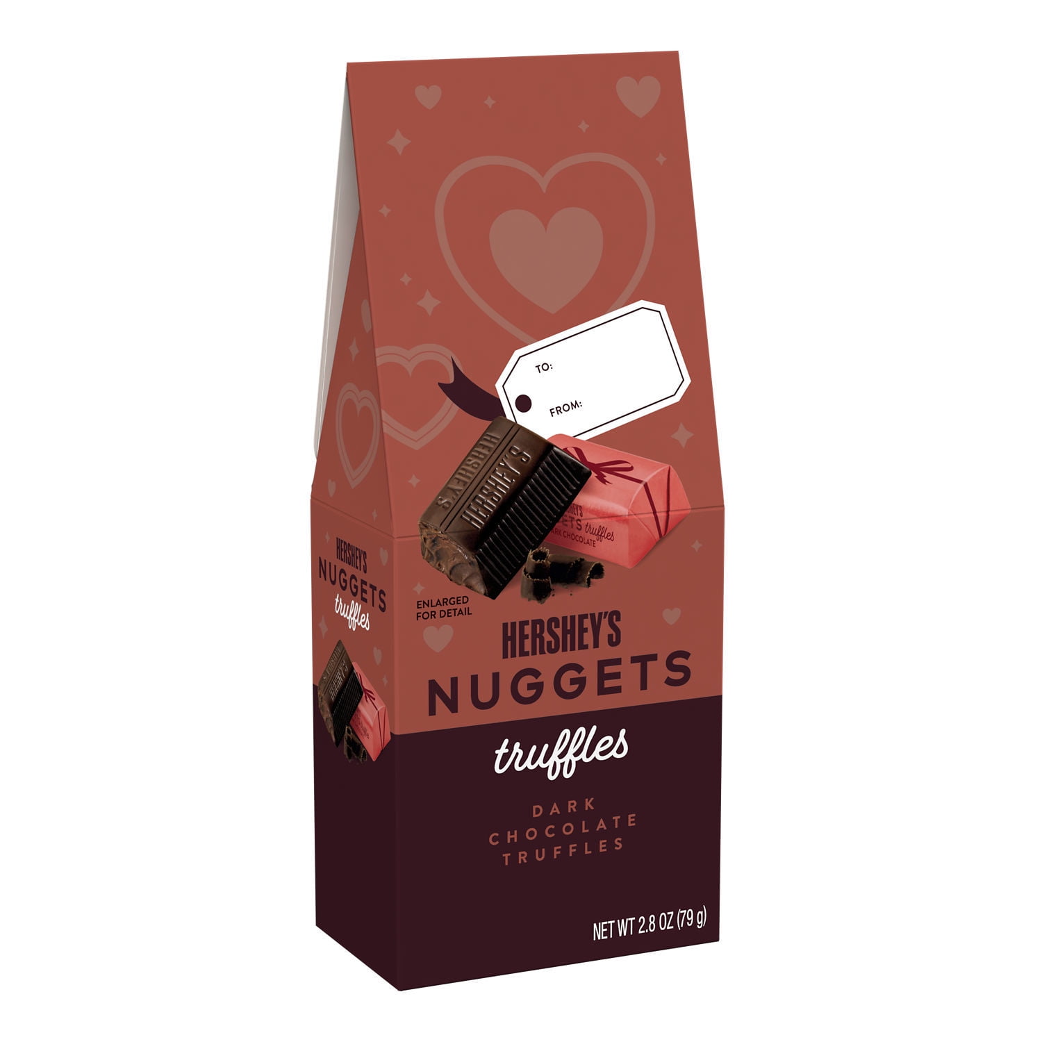 Hershey's Nuggets Dark Chocolate Truffles Valentine's Day Candy, Carton