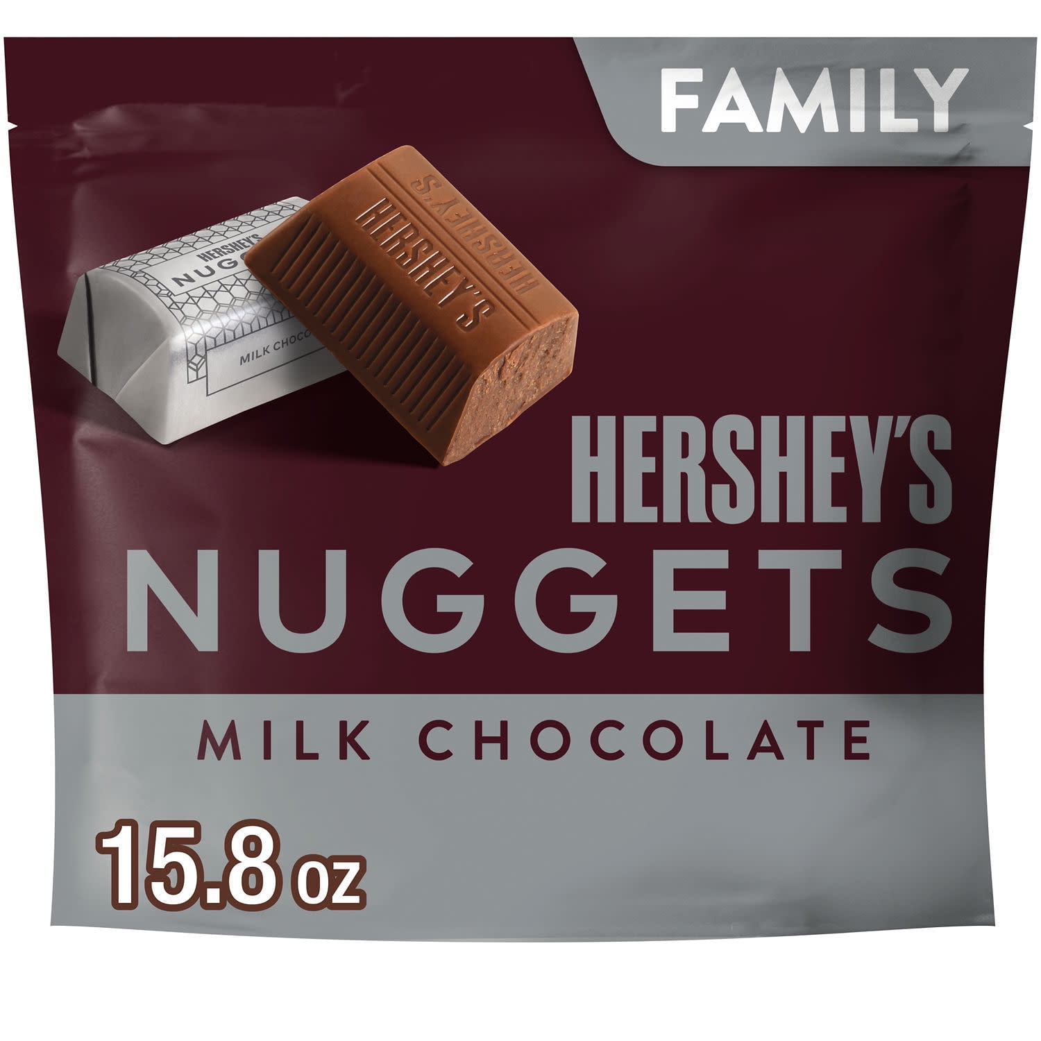 Hershey's Nuggets Milk Chocolate Candy, Family Pack 15.8 oz