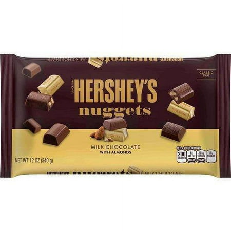 Hershey's Nuggets Milk Chocolate with Almond Candy, 12 Oz.