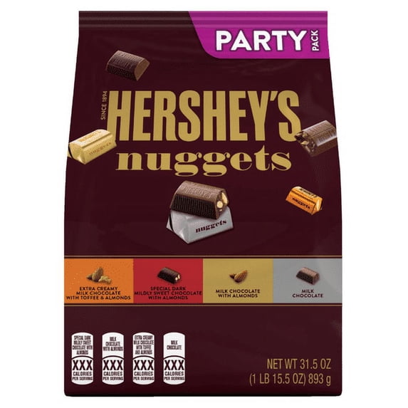 Hershey's Nuggets Party Size Assorted Chocolates - 31.5oz (Pack of 2)