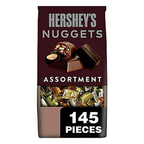 Hershey's Nuggets Snack Size Milk & Dark Chocolate Candy Bars, 145 pk./52 oz.