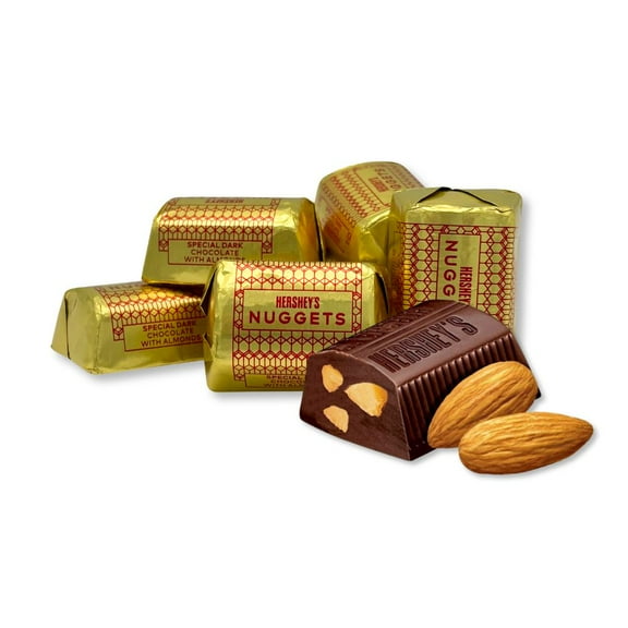 Hershey's Nuggets Special Dark Mildly Sweet Chocolate with Almonds Bulk Value Pack