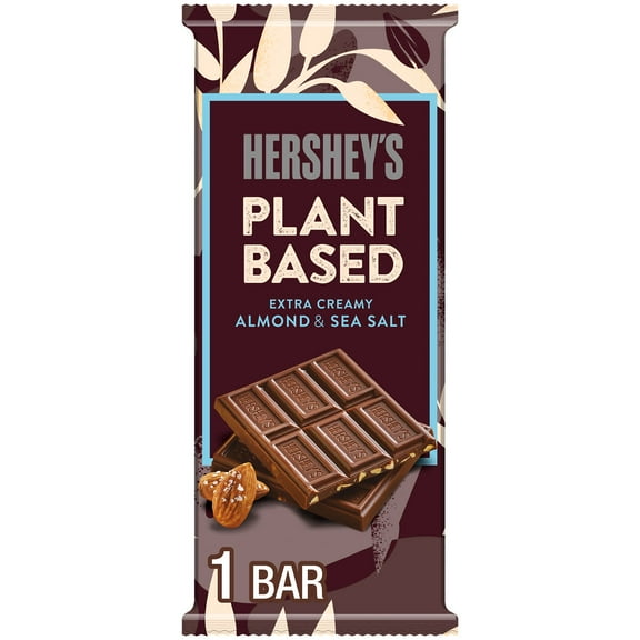 Hershey's Plant Based Extra Creamy with Almond and Sea Salt Candy, Bar 1.55 oz