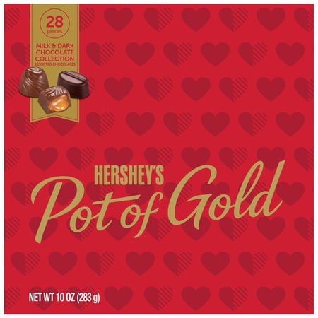 Hershey’s Pot Of Gold Assorted Chocolate Red Valentine Box 10oz 28 Pieces
