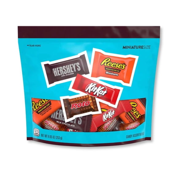 Hershey's, Reese's, Kit Kat & Rolo Miniatures Size Chocolate - Variety Pack - 8.95 oz - 1 Pack