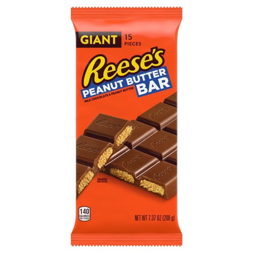 Hershey's Reese's Peanut Butter Bar Giant 208g, British Import (Pack of 3)