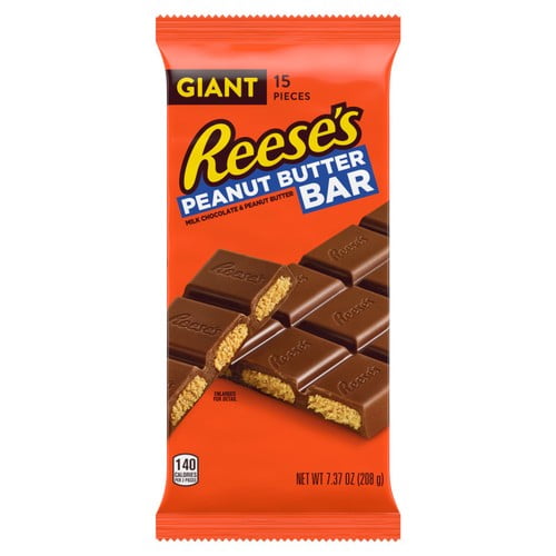 Hershey's Reese's Peanut Butter Bar Giant 208g, British Import (Pack of 3)