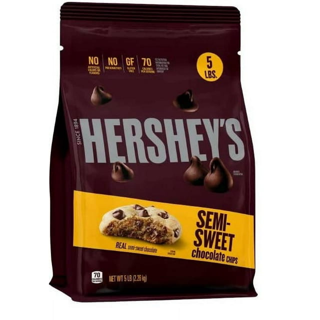 Hershey's SemiSweet Chocolate Baking Chips 5LB bag