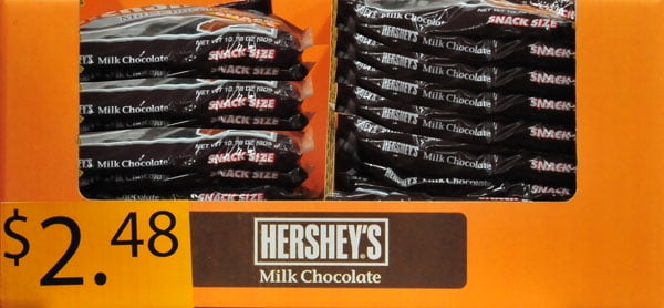 Hershey's Snack Size Milk Chocolate Bar, 10.78 Oz.