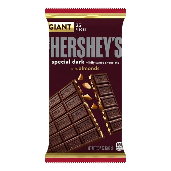Hershey's Special Dark Chocolate with Almonds Giant Candy Bar - 7.37 oz Packaging may vary
