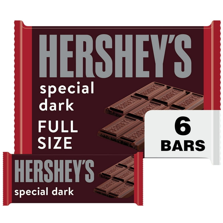 Hershey's Chocolate, Special Dark, Mildly Sweet, Full Size - 6 pack, 1.45 oz bars