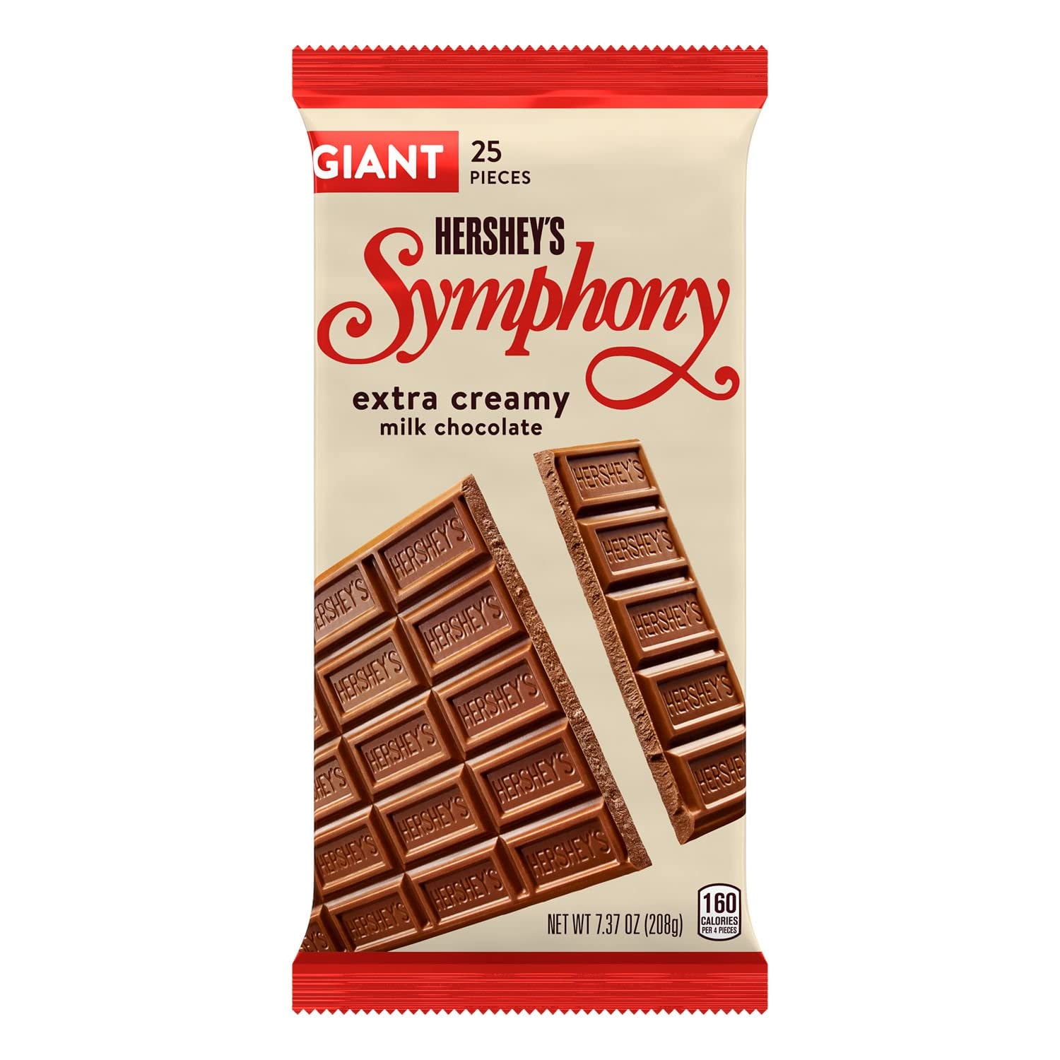 Hershey's Symphony Extra Creamy Milk Chocolate Giant Candy Bar 7.37 oz (Pack of 3)