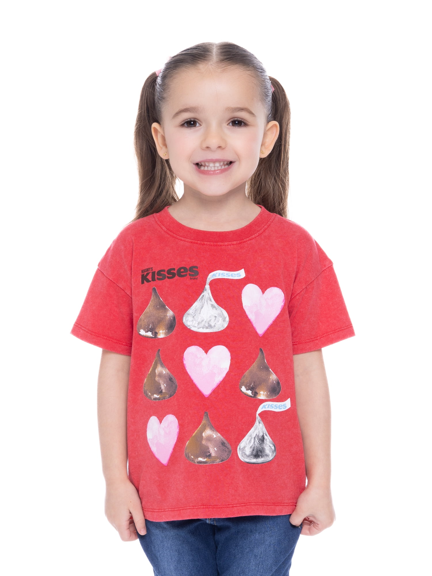 Hershey's Toddler Valentine's Day Kisses Graphic Tee, Sizes 12M-5T