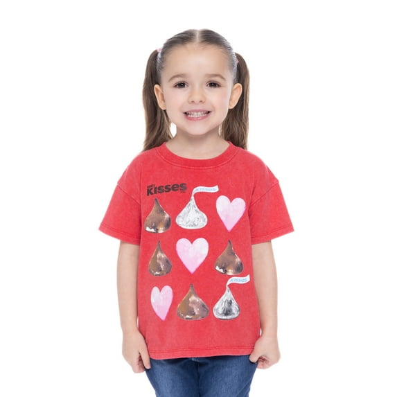 Hershey’s Toddler Valentine’s Day Kisses Graphic Tee, Sizes 12M-5T