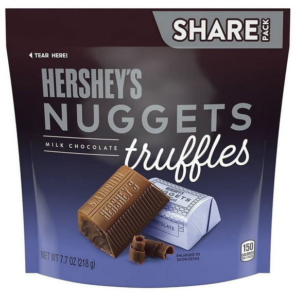 Hershey's Truffles Candy, Individually Wrapped, Share Pack Milk Chocolate7.7oz Pack of 2