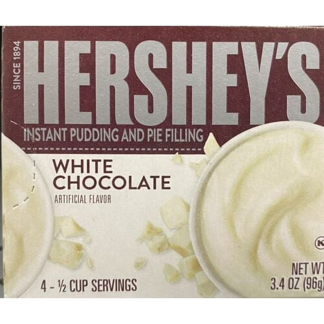 Hershey's WHITE CHOCOLATE Instant Pudding & Pie Filling Dessert Mix 3.4
