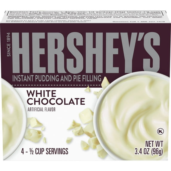 Hershey's White Chocolate Instant Pudding and Pie Filling, 3.4 oz Box