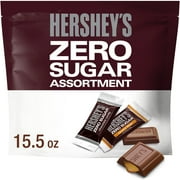 Hershey's Zero Sugar Assorted Chocolate Candy, Bag 15.5 oz
